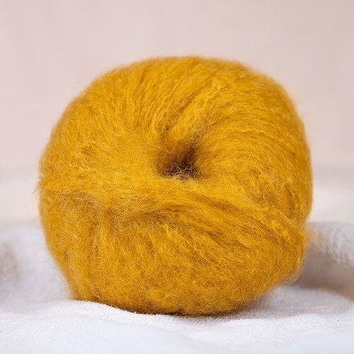 fil à tricoter mohair jaune